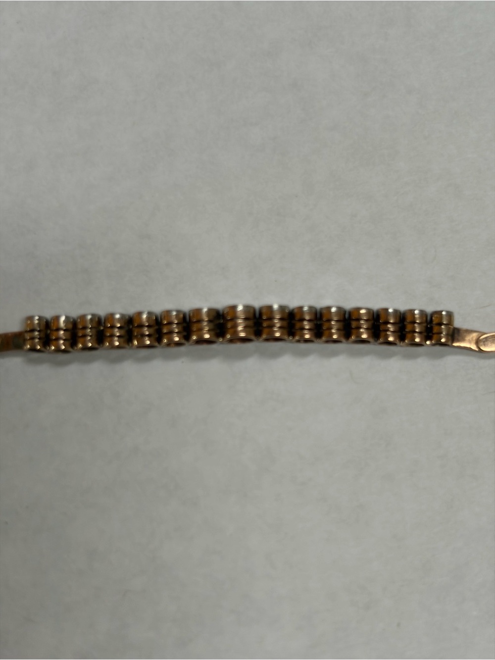 Diamond and gold antique station bracelet - Picture 12 of 16